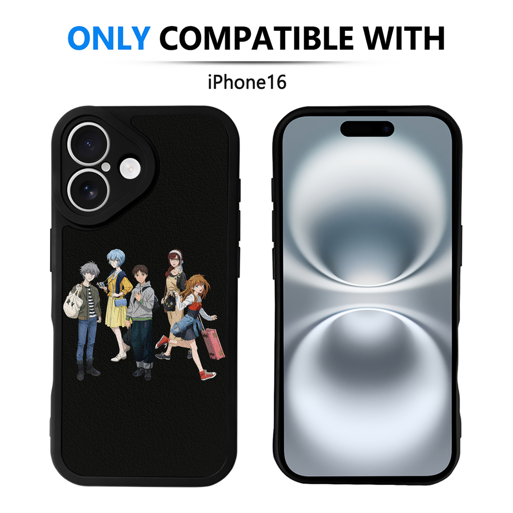 （画像用） EVA 新世紀エヴァンゲリオン 【iPhone 16シリーズ対応】シリコンスマホケース（レザー調） 材質：シリコン